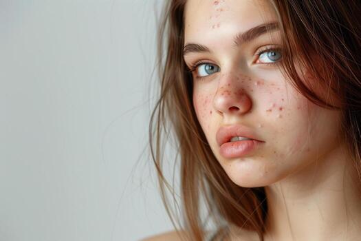 ai-generated-gild-with-acne-skin-problems-ai-generated-photo